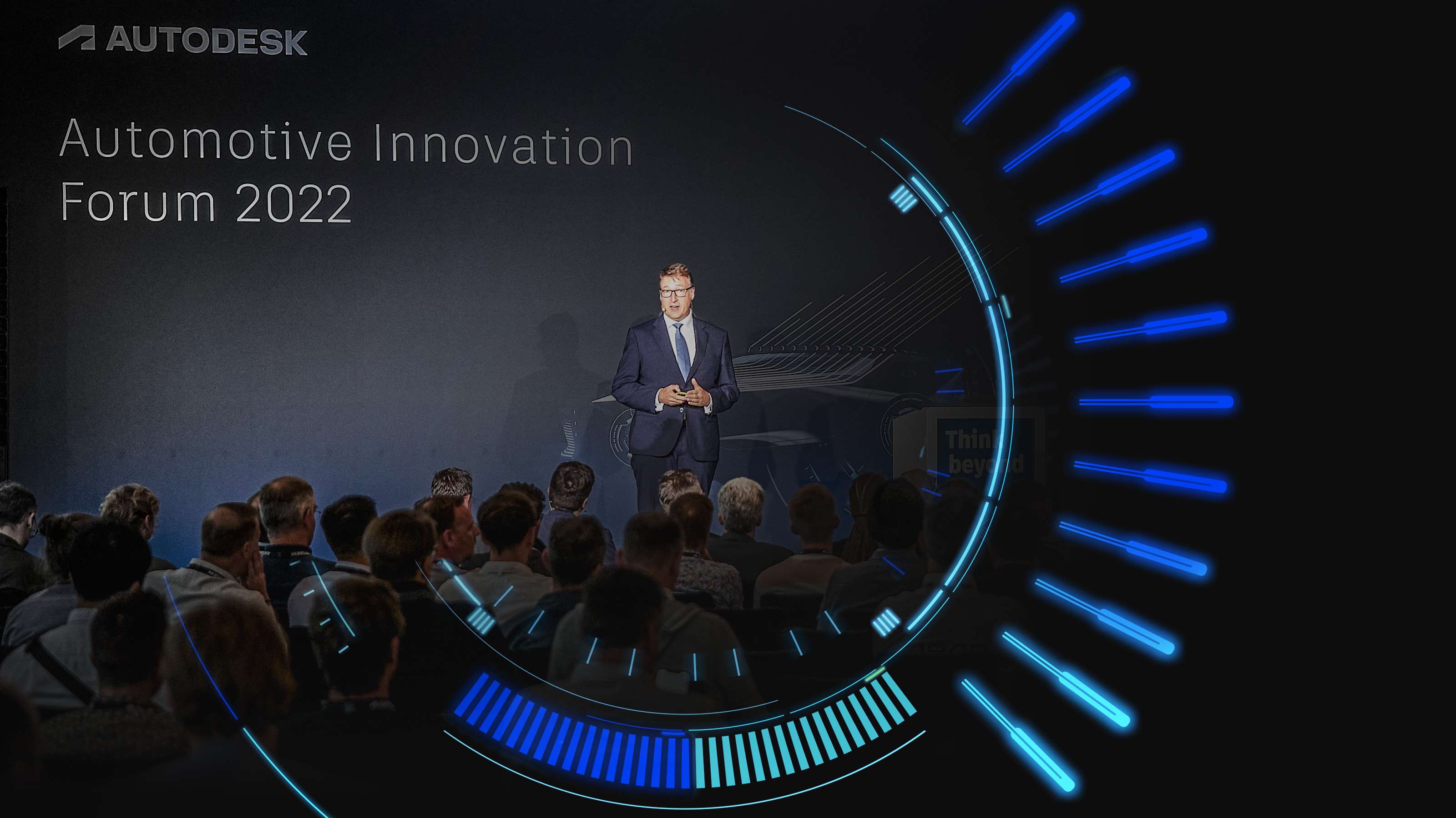 Picture of the Automotive Innovation Forum 2022 on which a lecture is photographed