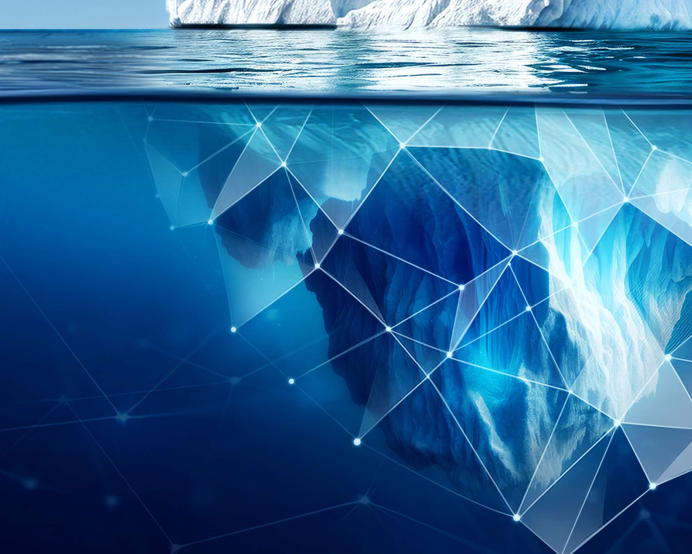 Enlarging the iceberg reveals structures that are otherwise invisible – similar to critical infrastructure.