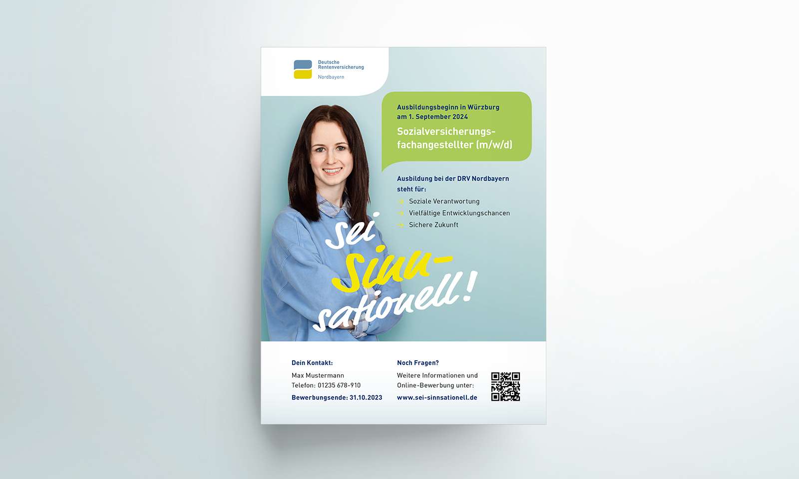 Ad from the DRV Nord personnel campaign with the claim “Sei sinn-sationell!”